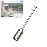 100ml Cup Sampler Viscous Liquid Sampler, Drum Thief Sampling Probe, 304 Stainless Steel Water Sample for Laboratory and Industrial Liquid Sampling(Size:1.5m/4.9ft)