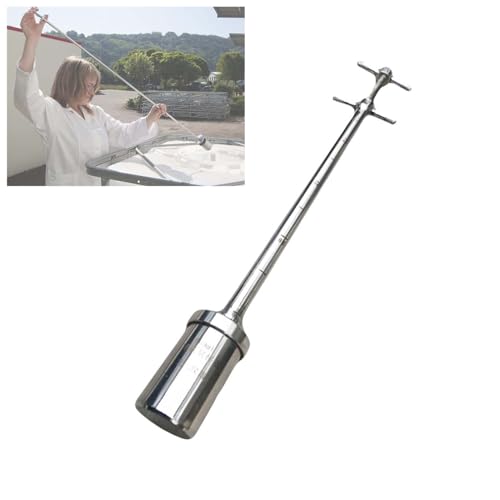100ml Cup Sampler Viscous Liquid Sampler, Drum Thief Sampling Probe, 304 Stainless Steel Water Sample for Laboratory and Industrial Liquid Sampling(Size:1.5m/4.9ft)