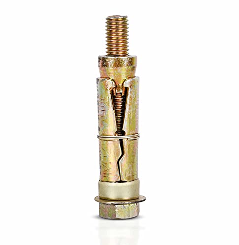 VENOM Iron Metal Wall Anchor Brass Fasteners Golden Bullet Anchor Bolt Screw Fasteners (10MM, 10 Pieces) - Image 3 thumbnail