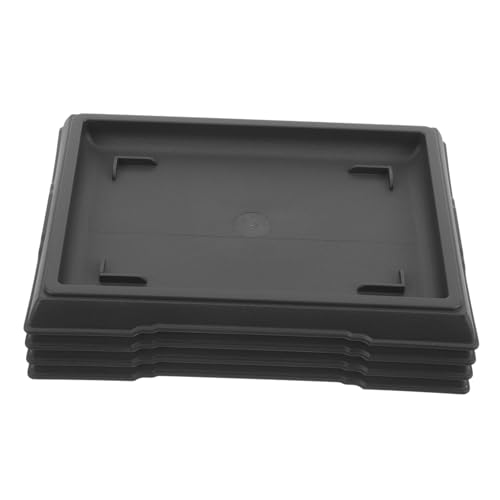 BESPORTBLE 1 Juego Bandeja De Maceta Tamal Macetas Transparentes para Plantas Tapa Automático Revestimientos Macetas Grandes para Interior Drenar En Conserva El Plastico Dark Brown 4 Piezas