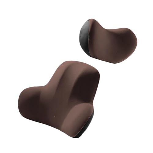 低反発車のヘッドレスト枕と腰クッションセット運転用調節可能なストラップ付き人間工学に基づいたシート枕腰車クッション