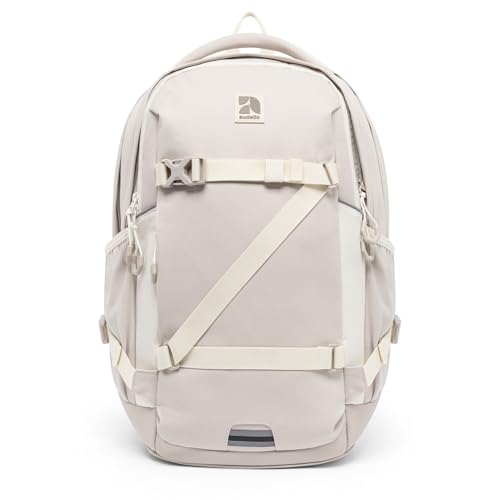 Audetic Schulrucksack Mädchen Teenager Beige - Cosmo - Schulranzen für...