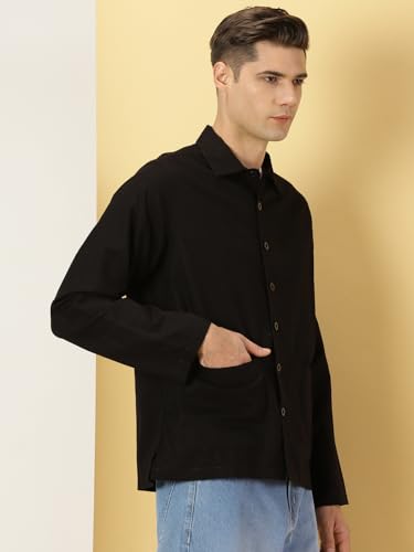 Image of Thomas Scott Men's | Solid | Full Sleeve | Regular Fit | 100% Cotton | Double Pocket | Spread Collar | Casual Shirt