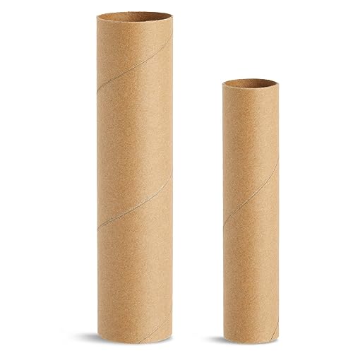 Bright Creations Brown Paper Cardboard Craft Tube Rolls (50-Pack) - 2 Sizes, 25 of Each, 15.2 and 19 cm Tall - Image 8