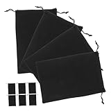 BESTonZON 10 Piezas Funda Protectora para Gafas de Esquí Estuche de Almacenamiento Microfibra Bolsa Resistente Arañazos para Gafas de Nieve y Accesorios Color Negro