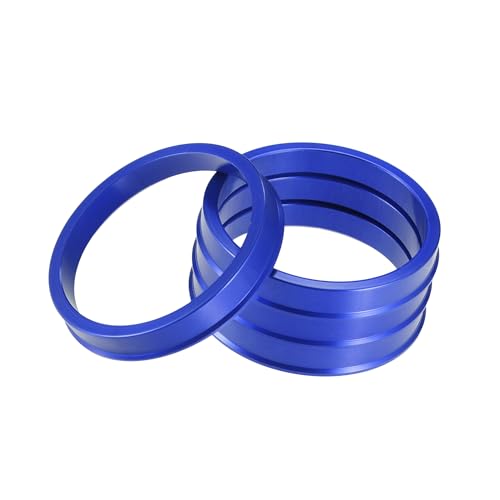 TUCKBOLD Anelli di centraggio per mozzo auto, diametro esterno da 72,6 mm a ID 63,4 mm, anelli di centraggio per mozzo ruota, in lega di alluminio, blu (set da 4) parti automobilistiche