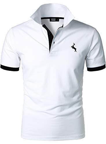 HOOD CREW Men’s Classic Polo Shirt Short Sleeve Shirts Lightweight Casual Tops2