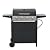 4 Burners BBQ Propane Gas Grill Side Burner & Thermometer, Stainless Steel 34,200 BTU Output Stainless Steel Grill for Patio Garden Barbecue Two Shelves (4-Burners Grill)