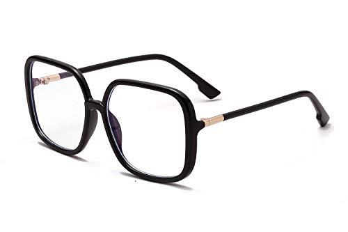 Image of Blue Light Blocking Glasses Oversized Square Frame Women /Men Anti Eyestrain Computer Eyeglasses L3000A
