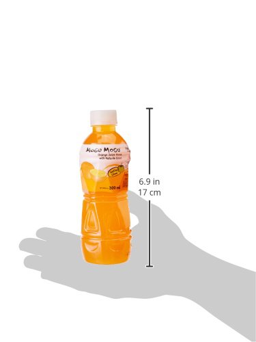 Image of Mogu Mogu Orange Juice with Nata de Coco Jelly 320ml (Pack of 18), Refreshing Tropical Thai-Made Sip & Chew Beverage