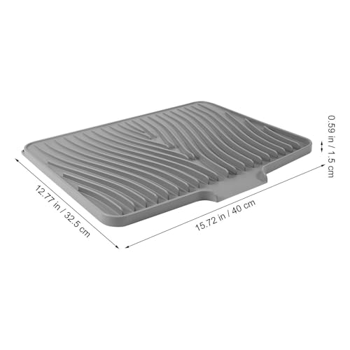 Tapete de silicona para secar platos escurridor resistente al calor y compacto 4