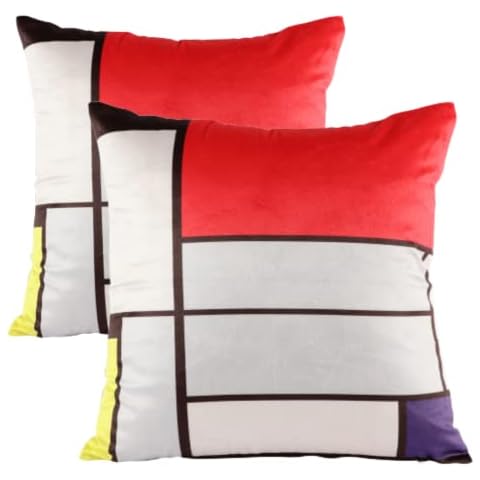 Rely+ Pack of 2 Pure Premium Soft Cushion Covers from Our Famous Paintings Collection. Decorative Throw Pillow Covers for Sofa, Bedroom, Car, and Office. 18 x 18 Inches. (45 x 45 cm) Cover