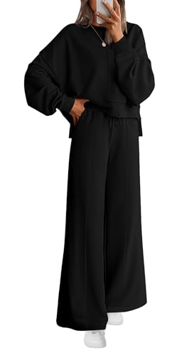 BTFBM Women Fall Fashion 2025 2 Piece Outfits Sweatsuit Set Jogger Sweatpants Matching Lounge Sets Airport Tracksuit