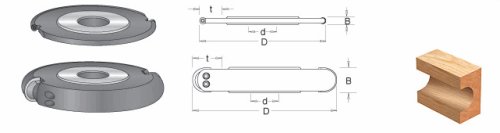 Insert en acier au carbure Amana Tool 61160 de rayon 3 mm pour toupie