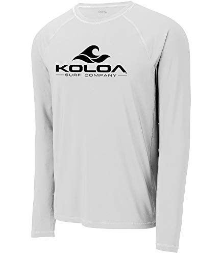 Koloa Surf Mens Classic Wave Logo UPF 50 Rashguard Long Sleeve Tees Sizes XS-4XL