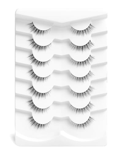 Ukrizi Natural Lashes Natural Eyelashes Short Eyelashes Natural Look False Eyelashes Wispy Eye Lashes 10Mm Small Lashes Fake Lashes K50 thumb #3