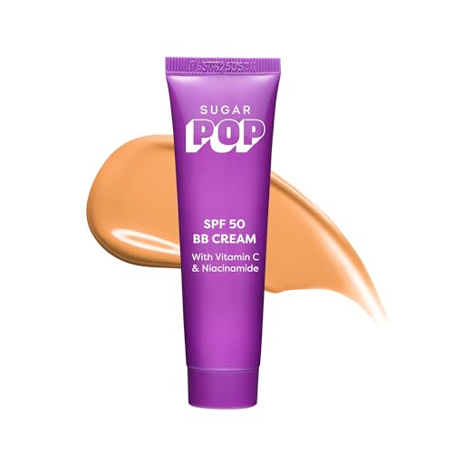 SUGAR POP SPF 50 BB Cream with Vitamin C & Niacinamide | Tinted Moisturiser with Matte Finish | Lightweight | 30gm – 03 Honey