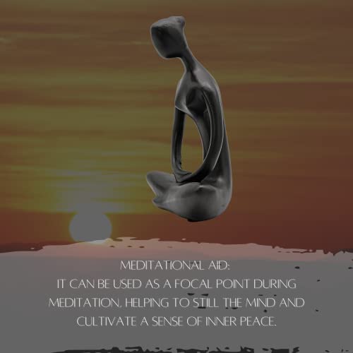 Bellaa Lady Buddha Woman Statue Zen Yoga Pose Meditation Modern Abstract, Accent Decor, Boho Nordic Minimalism, Farmhouse Decor, Female Gifts, Outdoor Garden Sculpture Figurines 8 Inch #TOP4