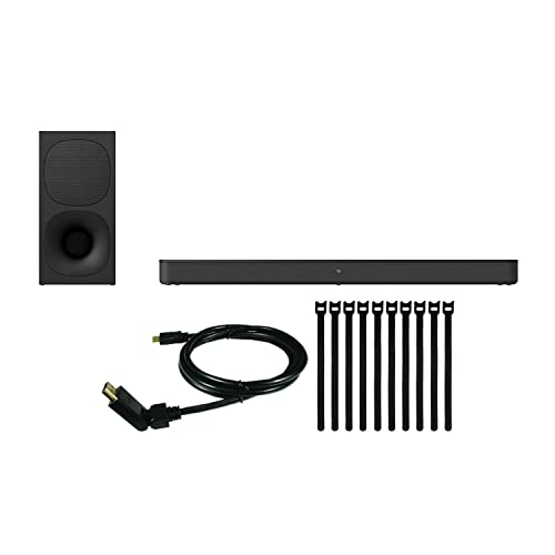 Sony HT-S400 2.1-Channel Soundbar with Subwoofer Bundle with HDMI High-Speed and Cable (10-Pack) (3 Items)