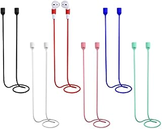 6pcs Magnetic Anti-Lost Straps Accessories Compatible with AirPods Pro/3/2/1, Colorful Sport Earbuds String Soft Running Tether Lanyard Silicone Wire Cable Connector, Neck Rope for Wireless Earphone