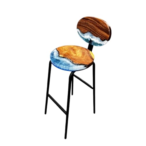 Custom bar Chair, Handmade Live Edge Epoxy Resin Chair, Customized Special Ocean Epoxy Resin Chair, Unique Bar Chair, Living Room Chair, Ocean Chair, Gift New Home (Ocean)