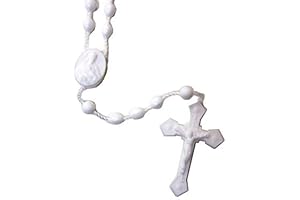 Full Length Rosary - White - Set of 10 - Imported from Italy