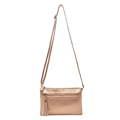 Image of Solene Women's Lightweight Multi Compartment Wristlet Clutch Wallet Crossbody Bag