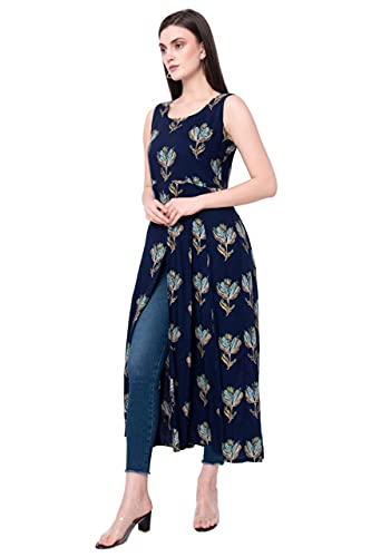 Image of NYPA Women s Rayon Slit Printed Kurta