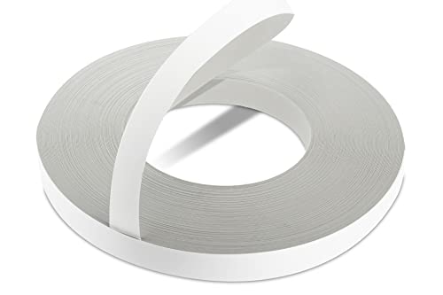 WoodPress® 22 mm Mélamine Blanc Mat Bande de Chant en Placage Préencollé – Rouleau de 50 m...