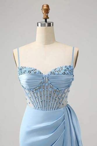 homdor Satin Homecoming Dresses for Teens Spaghetti Straps Beaded Prom Dresses Tight Short Formal Dress4