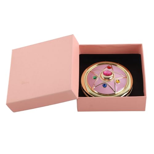 Espejo de Maquillaje Plegable Yosoo Estrella Anime Plateado