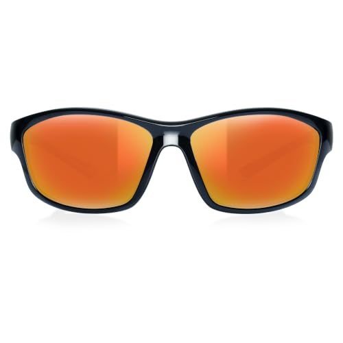 Image of B.N.U.S Non-Polarized Corning Glass Lens Wrap Around Sunglasses Men Women | UV Protection Scratch-Resistant Multi-Color Paint-Free Light Grilamid Frame Running Cycling Sport Fit