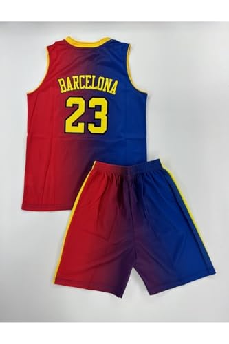 Sport Zone Barcelona - Juego de baloncesto, color azul y rojo, rojo, 14 Años