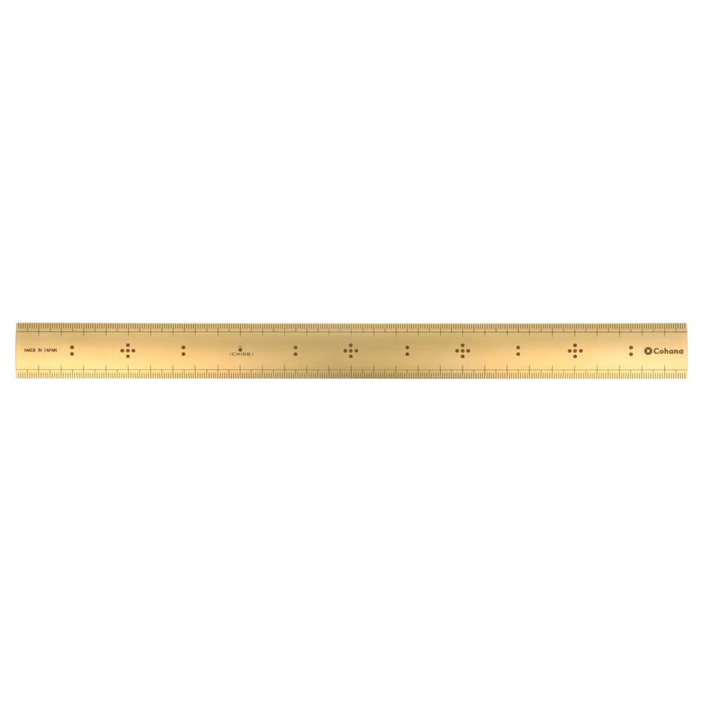 Regla Cohana de Bambú y Latón 30 cm para Costura y Patronaje