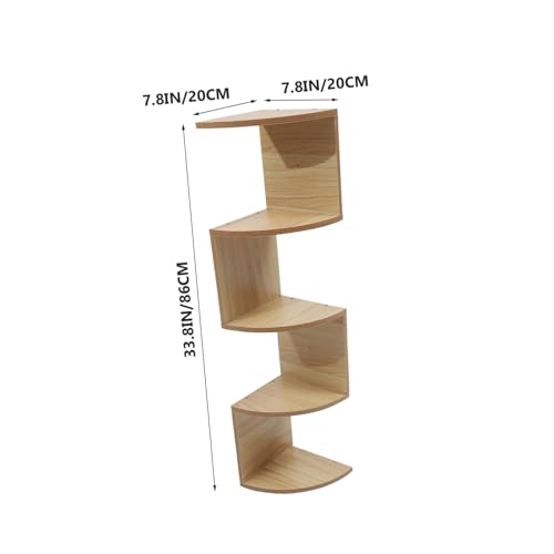 Rangement petits objets étagère murale bois beige 5 niveaux pour libérer l'espace
