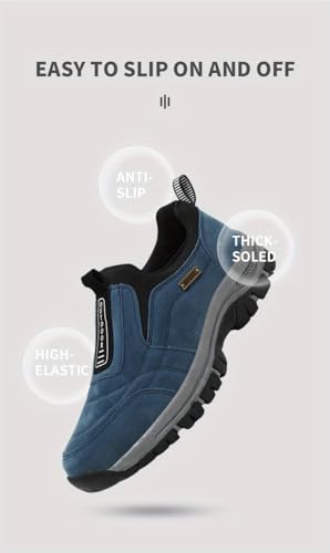 Men's Slip-On Hiking Sneakers, Wear-Resistant Non-Slip Outdoor Shoes for Hunting Trekking4