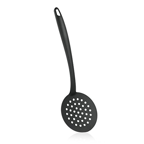 Metaltex, 25x15x5 cm Basic Espumadera de Cocina, Nailon, Negro, Multicolor