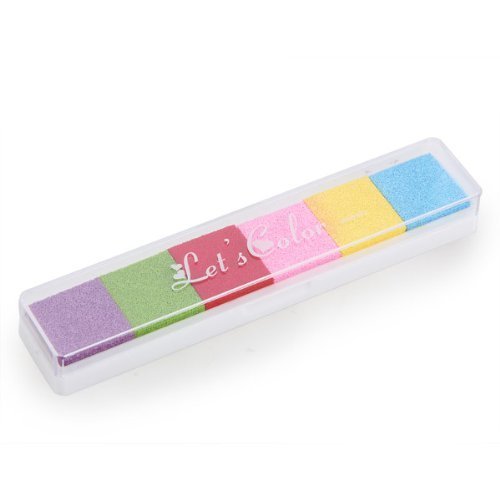 Foxpic Light 6 Color Ink Pad Inkpad Timbro di