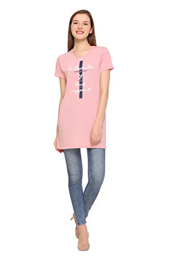 Image of In Love Women's Plus Size Longline T-Shirt with Side Pocket, 3 /4 Sleeve, Crew Neck