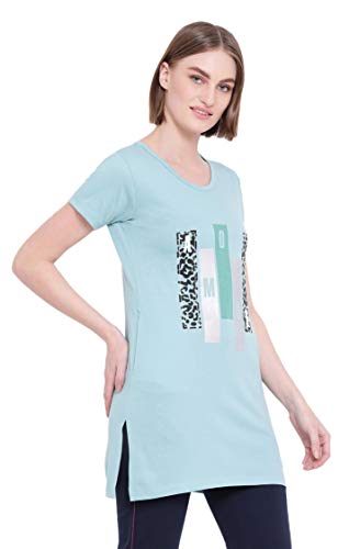 Image of In Love Women's Printed Cotton Plus Size Longline T-Shirt Half Sleeve with Pockets Pack of 2