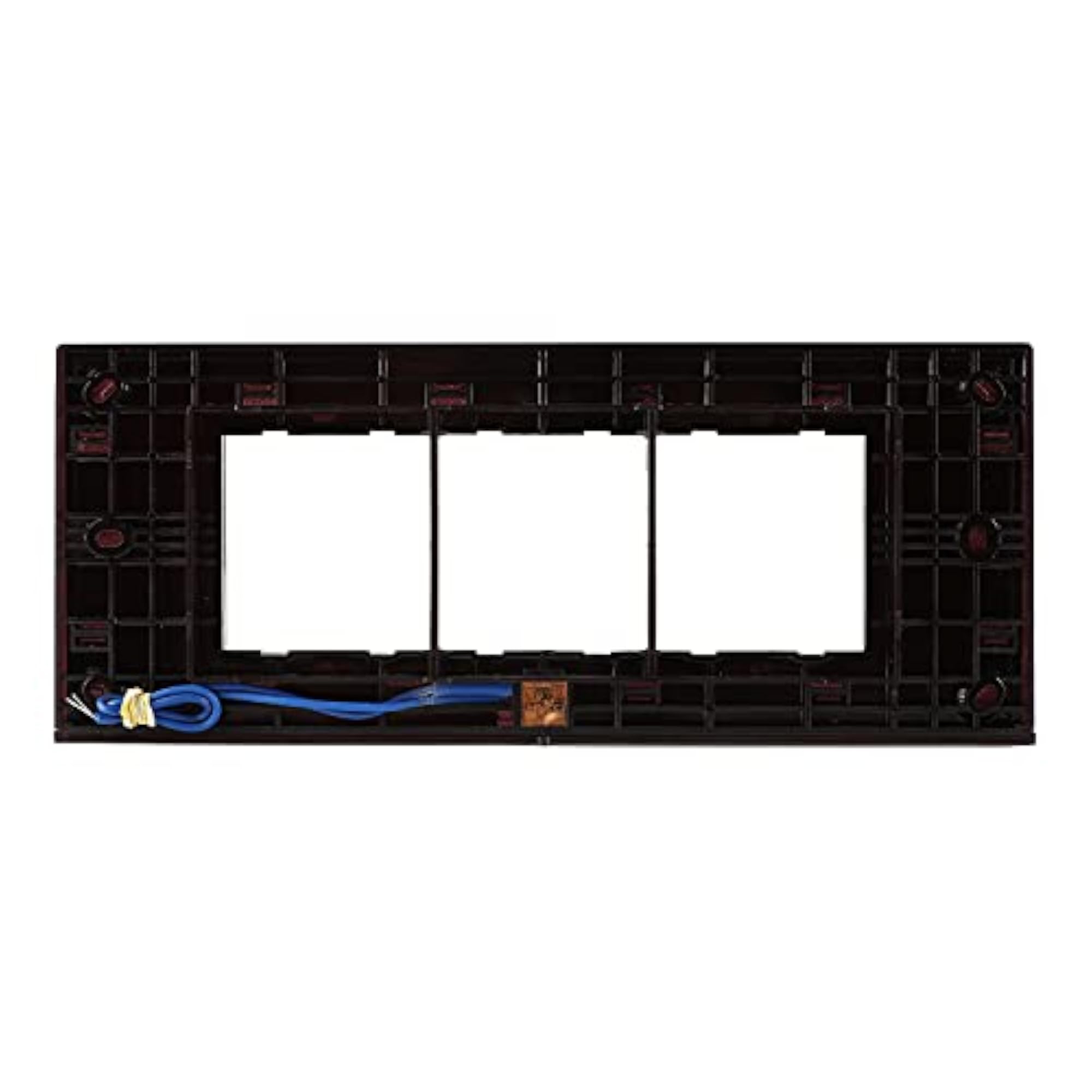 6 Modular Plate with Blue LED Indicator, Natural Wood