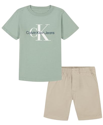 Image of Calvin Klein Boys' 2-piece Short Sleeve T-shirt and Shorts Set