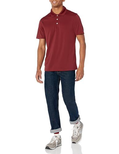 Image of Amazon Essentials Men's Moisture Wicking Golf Polo Shirt, Short Sleeve, Slim-Fit, Quick-Dry