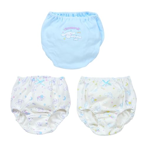 Sanrio 154504 Kids Panties Set of 3 Cinnamoroll 51.2 inches (130 cm) 100% Cotton Name Included