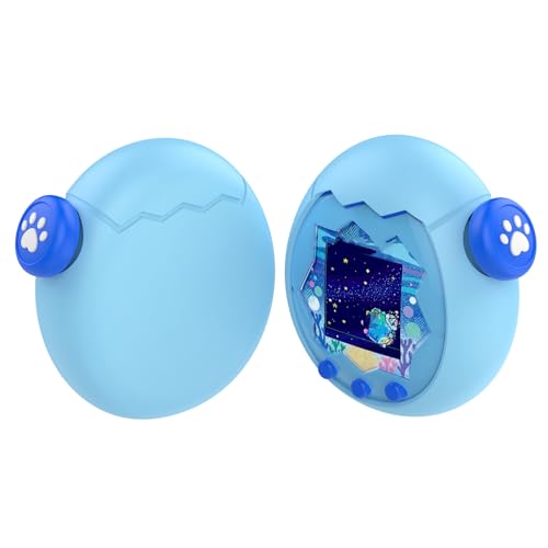 For Tamagotchi Paradise ケースカバーゲームコンソール用ソフトカバー 液状シリコン製 落下防止 かわいい保護カバーとボタンキャップ付き For たまごっちパラダイス ゲームアクセサリー用 滑り止め 衝撃吸収 紛失防止 防水 防塵 軽量