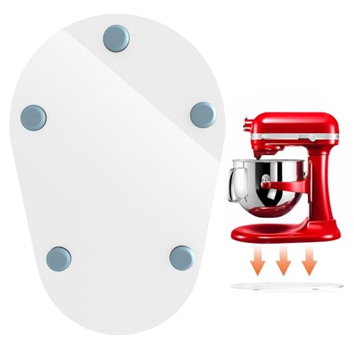 SIUDANGKA Acrylic Mixer Slider Compatible with Kitchenaid Mixer Accessories, Appliance Slider Board for Tilt Head Kitchen Aid 5-8 Qt Stand Mixer Accessories Sliding Tray for Countertop