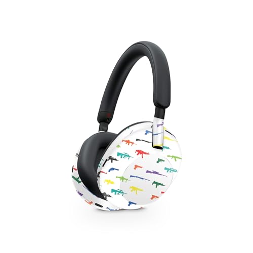 Image of MightySkins Glossy Glitter Skin Compatible with Sony WH-1000XM5 Headphones - Fun Guns | Protective, Durable High-Gloss Glitter Finish | Easy to Apply, Remove, and Change Styles