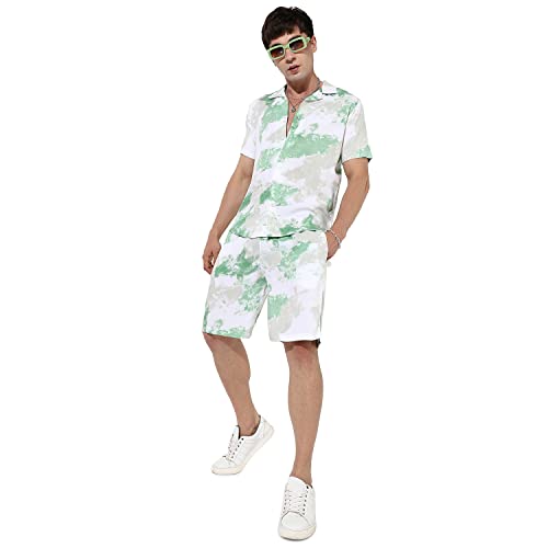 Image of CAHOOT Men's Co-Ord Set For Casual Wear | Quality Stretchable Fabric | Pull On T-Shirt | Pull On Shorts | Clothing Set Crafted With Comfort Fit & High Performance For Everyday Wear