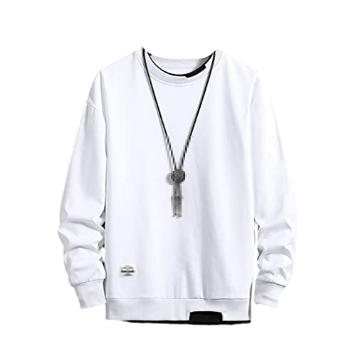 Sweat Harajuku deux pièces blanc homme XXL : la solution confort sans serrer