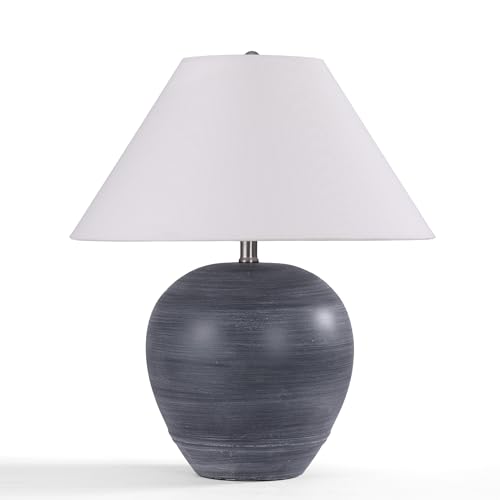 Lámpara de mesa Pia Ricco base cerámica gloss negro 21''